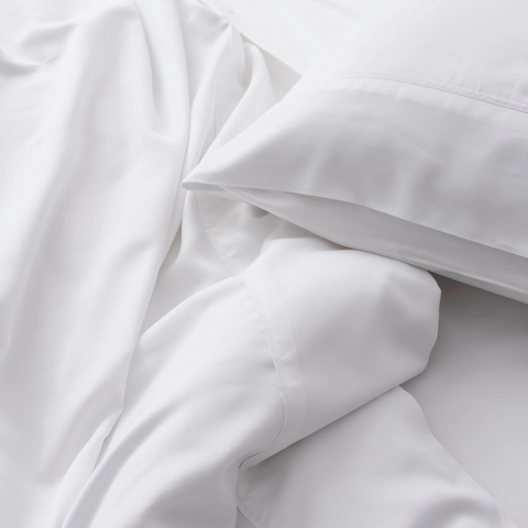 white pillowcases. white pillowcases.