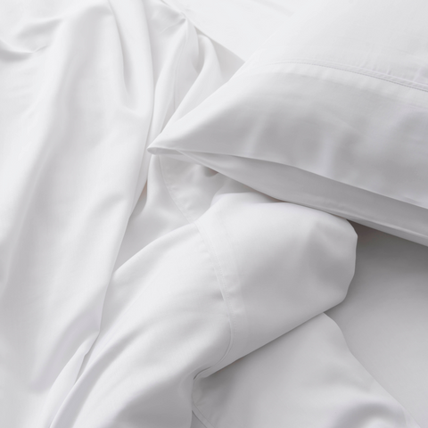 white pillowcases.