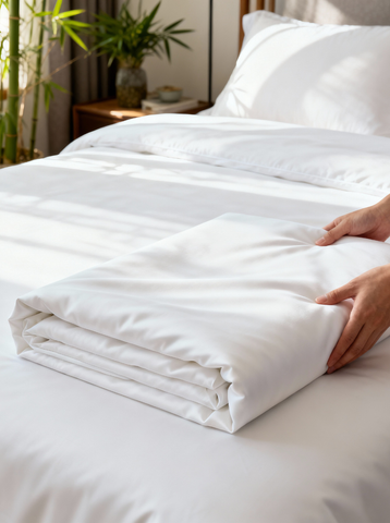 Flauschiger Bambus-Bettbezug